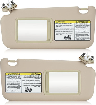 Left & Right Sun Visor with Vanity Light for 2006-2013 Toyota RAV4, Driver & Pas