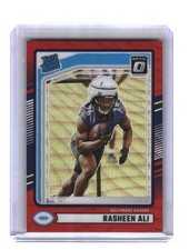 2024 Donruss #347 Rasheen Ali Optic Rated Rookies Preview Red Wave
