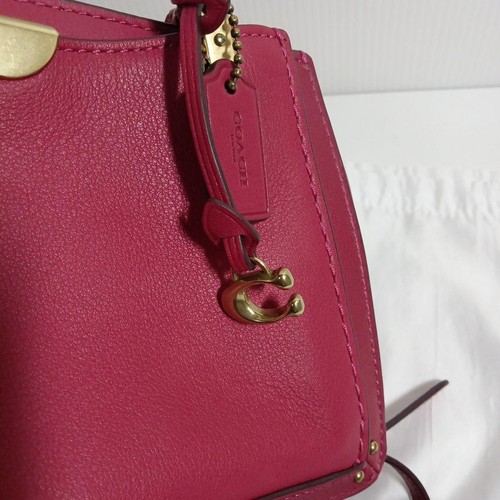 COACH Dreamer Mini 2Way Bag Rose Madder Kiss Lock Shoulder Handbag Used - Picture 11 of 12