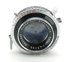 LINHOF Xenar 4.7/135mm Lens In Compur #0 Shutter & Retaining Ring. Tested. READ.