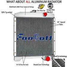 3 Row Radiator For Case IH Backhoe 580K,580K-1 580K-111 SUPER K 660 4390 4390T