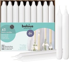 Bolsius White Dinner Candles 7 Inch Pack Household Candlesticks Bulk