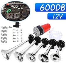 Hupe, Autohupe Lufthupe, 12V LKW Hupe, 5 Klang Auto Fanfare Super Laut Trompete