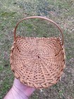 ANTIQUE WOVEN EARLY SMALL HERB FLOWER TRUG CHOCTAW INDIAN BASKET MUSEUM QUALITY — photo 2