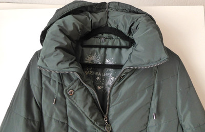Barbara Lebek Damen Steppjacke Kurzmantel Gr.38 tannengrün