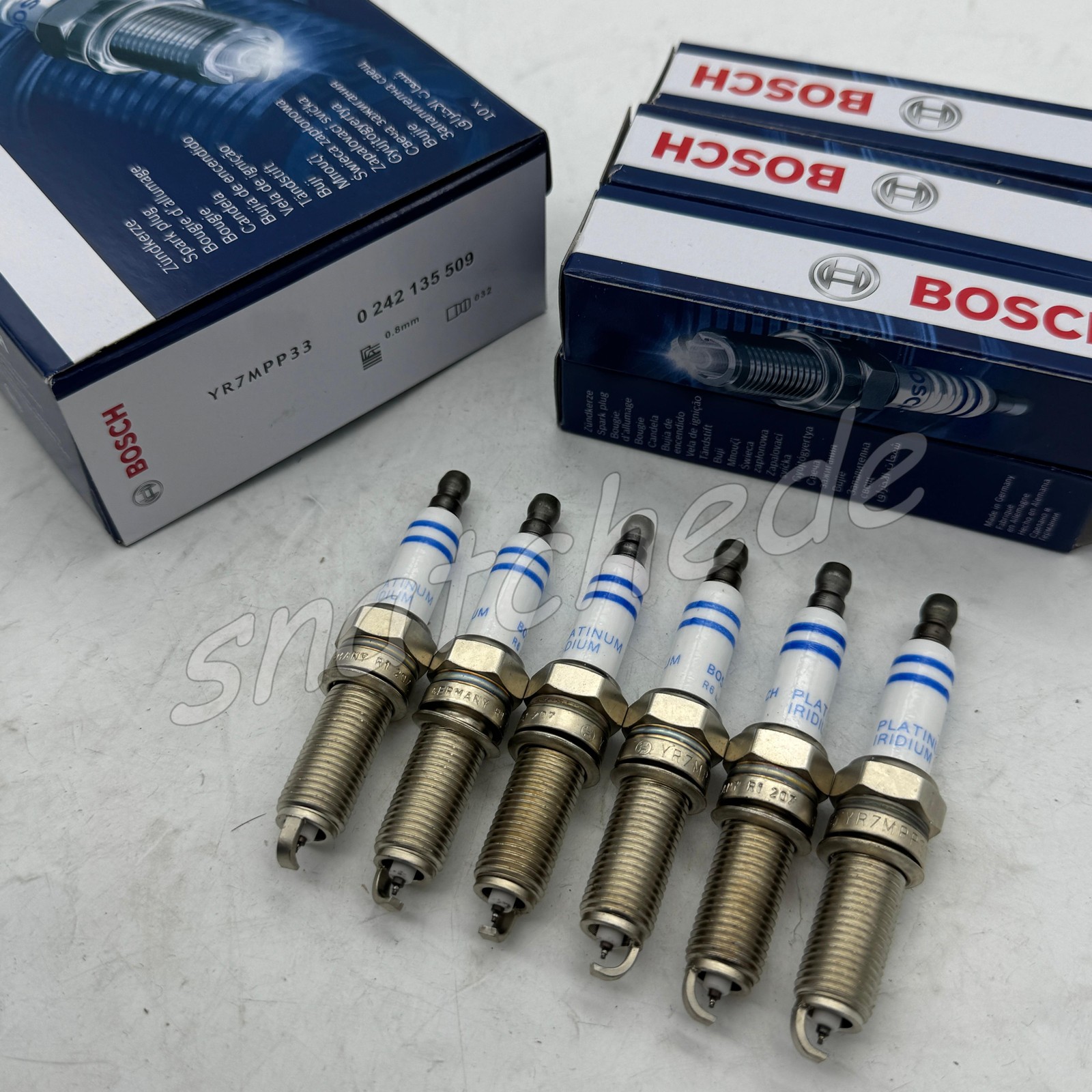 6 Spark Plugs Double Platinum Set For 2006-2011 Bosch MERCEDES-BENZ E350 V6-3.5L