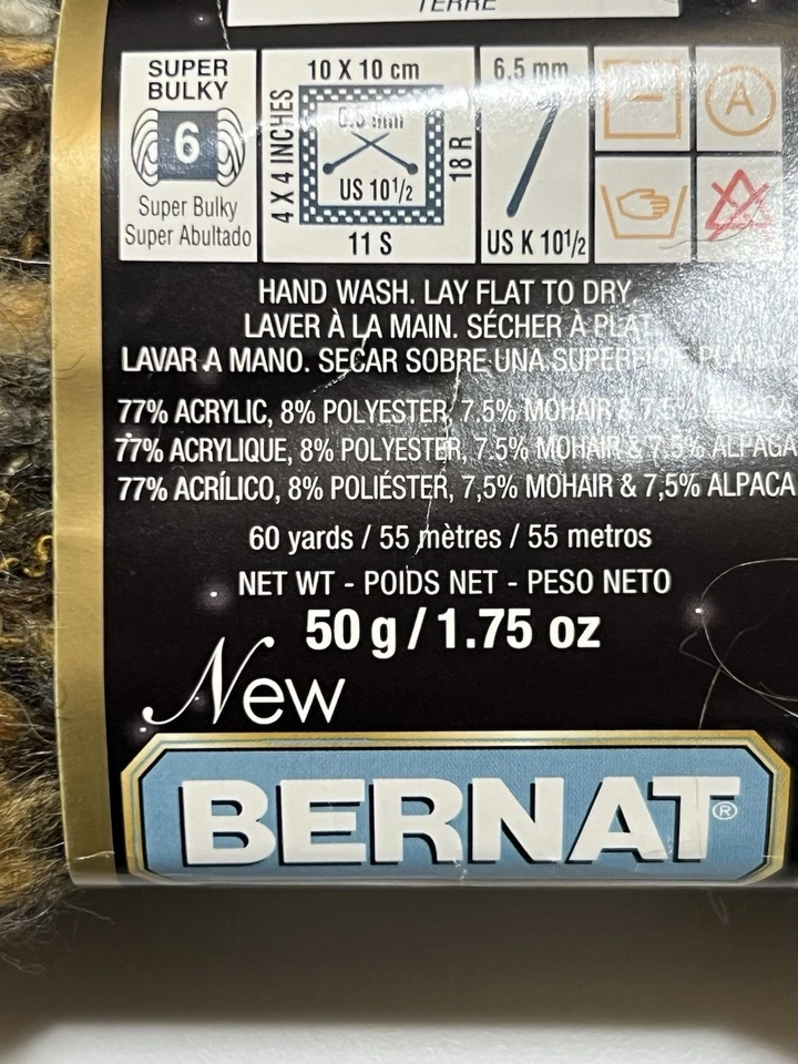 Bernat GALAXY Yarn Acrylic / MOHAIR Blend 50gr ea. Set of 4 color Earth - Image 3 of 4
