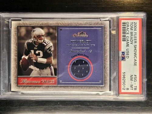 Tom Brady - 2004 Fleer Showcase Grace Game Used PSA 8