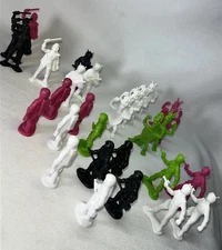 Vintage 29 Tim Mee Outer Space Men Fighters & Alien Plastic Toy Figures