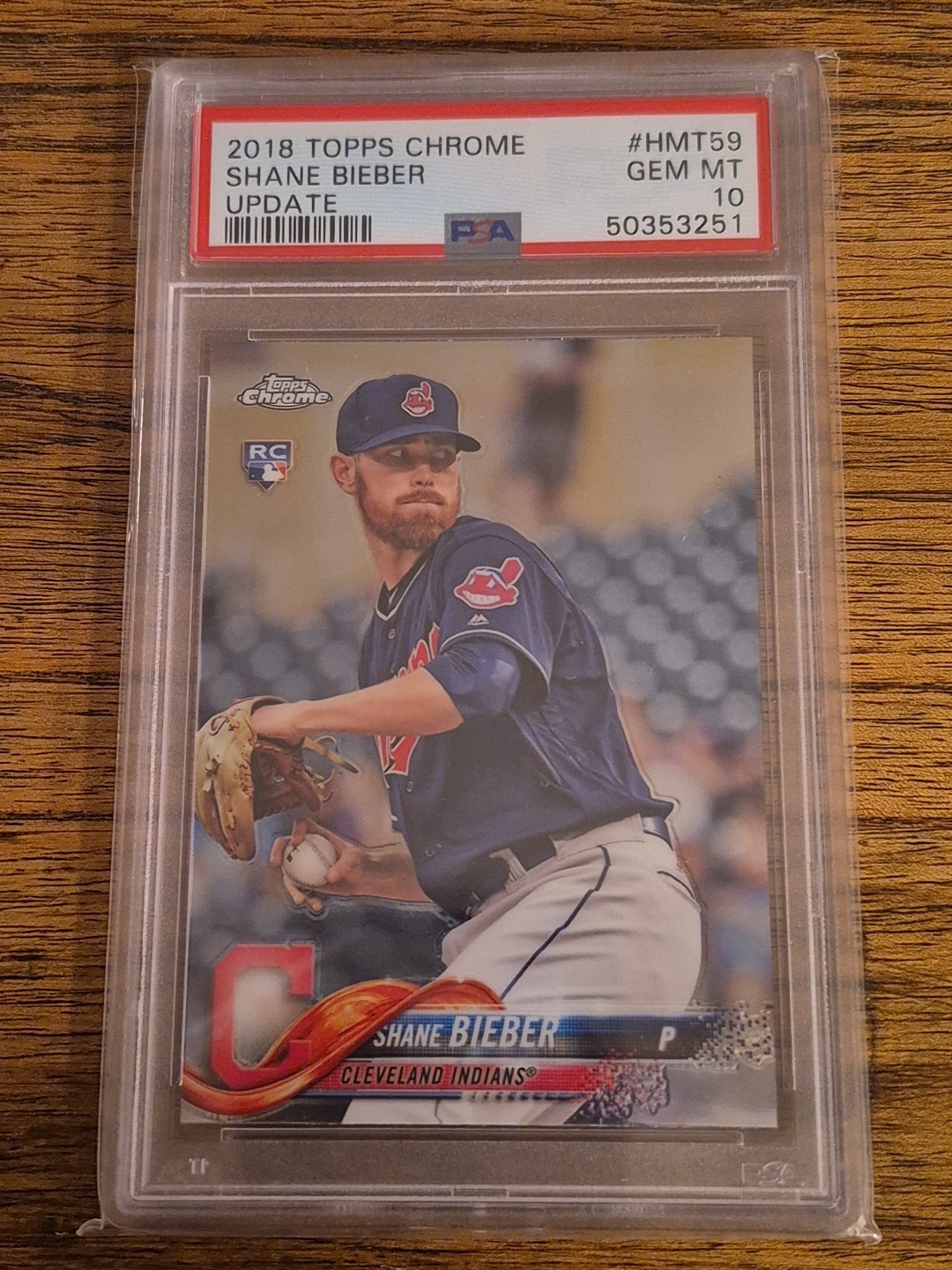 SHANE BIEBER ROOKIE Cleveland 2018 Topps Chrome Update #HMT59 PSA 10 Gem Mint