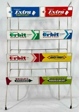 VINTAGE WRIGLEYS CHEWING GUM - ADVERTISING SHOP DISPLAY STAND - sign