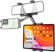 Tablet Holder for Car Rear View Mirror, Retractable Rearview Mirror Phone Mou...