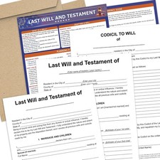 Last Will Testament Kit , Estate Planning Forms, DIY Kit Legal Will, Trust
