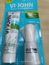 VI-JOHN Calming Aqua Premium Shaving Cream with Shaving Brush combo f/ship