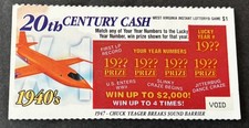 Chuck Yeager Breaks Sound Barrier  ,SV Instant Lottery Ticket,   no cash value