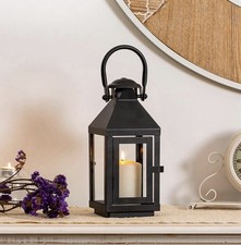 Pillar Candle Holder Hanging Outdoor Metal Tall Lantern 20cm Garden Vintage Look