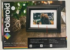 Polaroid 7  High-Res Digital Picture Frame PDF-750W Sealed Wood Frame  Mat