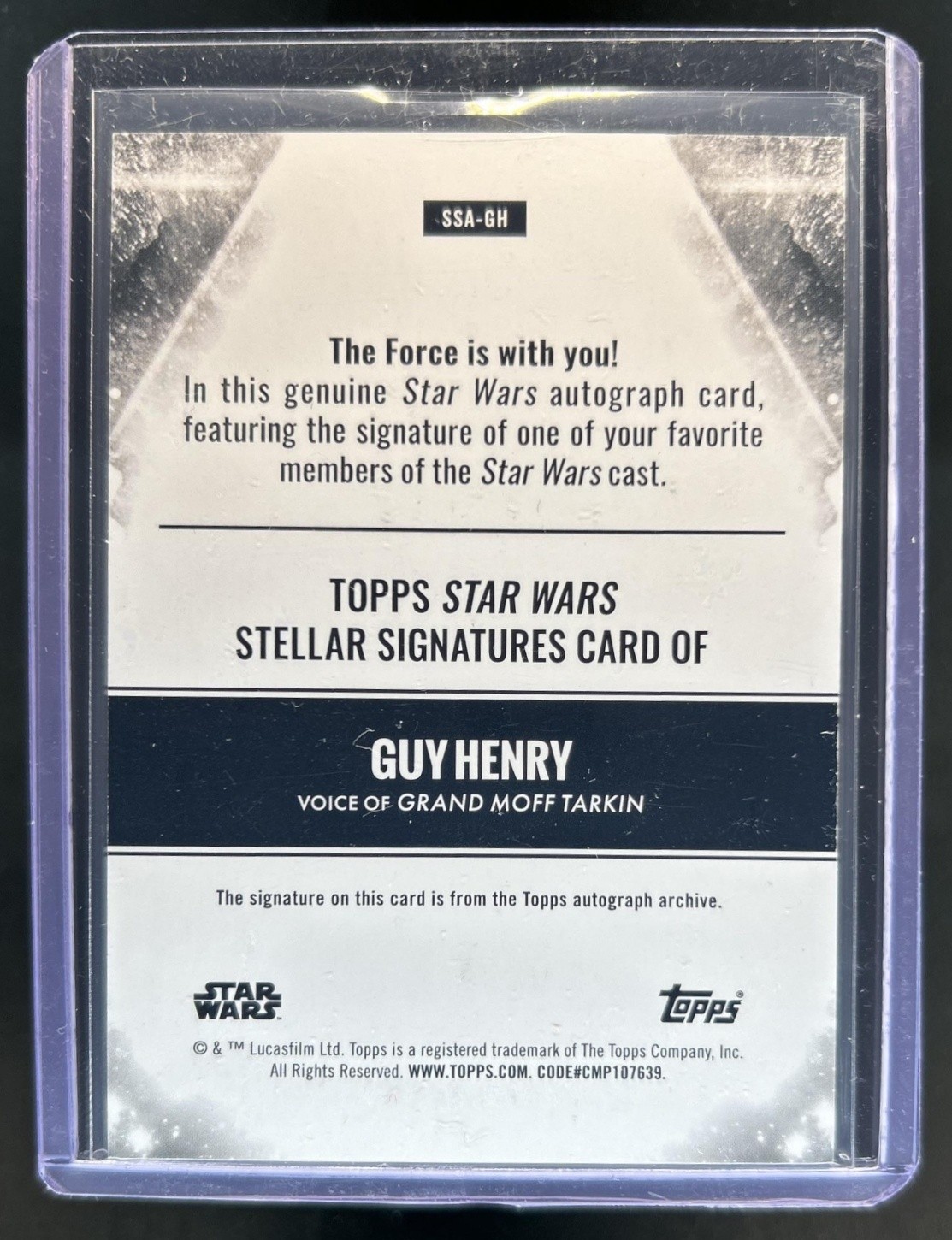 2025 Star Wars Smugglers Outpost Guy Henry Grand Moff Tarkin Stellar Auto SSA-GH view 2