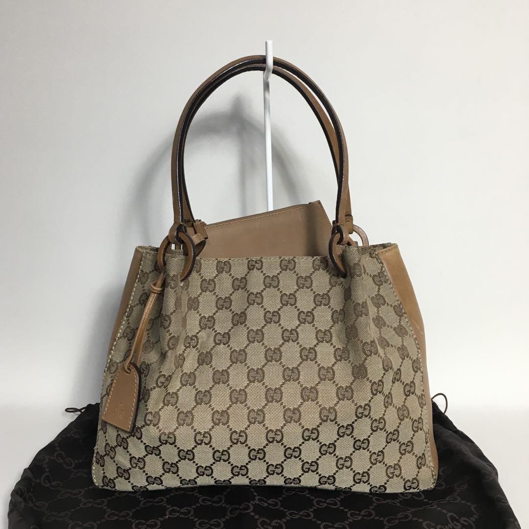 GUCCI GG Canvas Light Brown Handbag Pre-Owned for Women-image