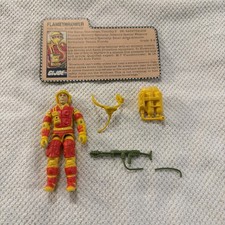 1984 GI JOE BLOWTORCH FLAMETHROWER COMPLETE W FILE CARD FIGURE G.I. FIG VINTAGE