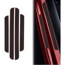 4 Pcs Car Door Sill Plate Protectors, PVC Soft Rubber Front Rear Door Entry Guar