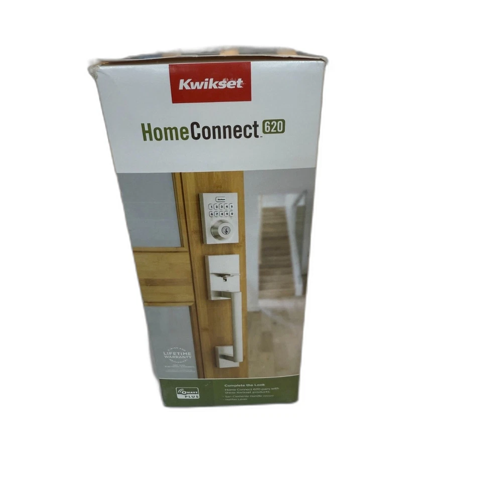 Kwikset Home Connect 620 Z-Wave Plus Smart Lock – Satin Nickel – NEW / SEALED - Image 3 of 4