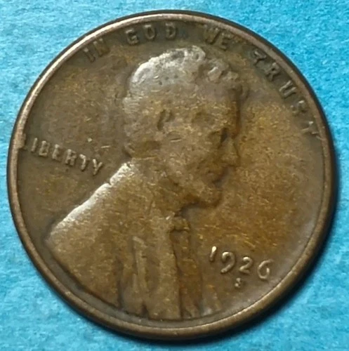 1926S Lincoln Cent / Fine F / Low Shipping / Coin #S112