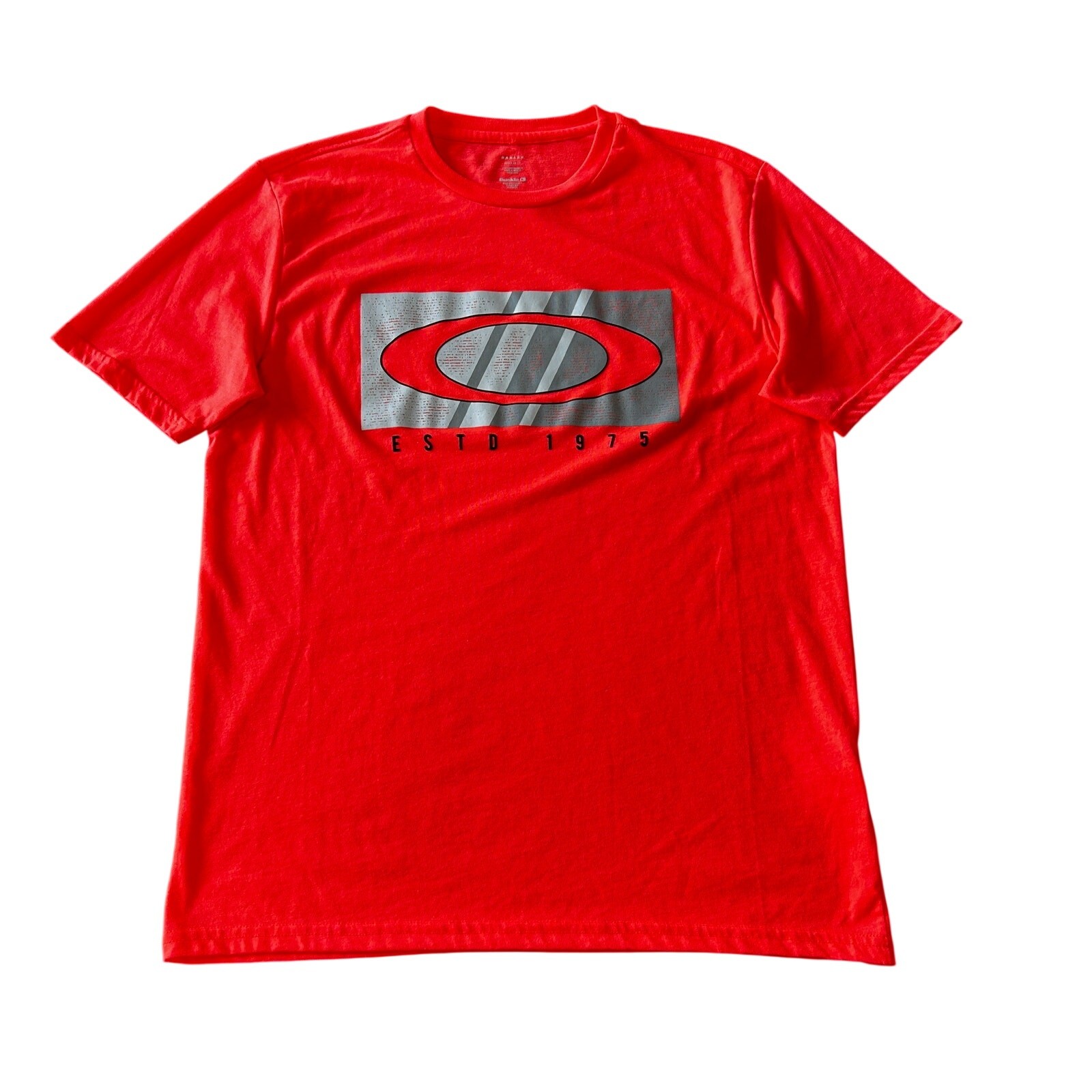 Oakley Y2K T Shirt Men's Size M Medium Orange Graphic… - Gem