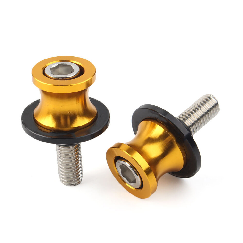 キハダsar Gold Motorcycle CNC Swingarm Spools Slider Stand Screws For