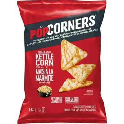 3 Bags of PopCorners Sweet & Salty Flavored Kettle Popped-Corn Chips, 142 g Each