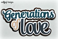 CRAFTECAFE FAMILY TITLE Premade paper piecing scrapbook die cut piece page album