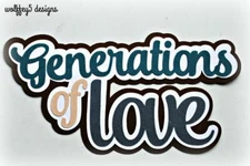 CRAFTECAFE FAMILY TITLE Premade paper piecing scrapbook die cut piece page album