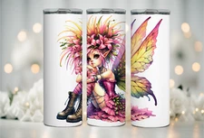 Fairy 1, 20oz Tumbler, Hot/Cold, Straw, Stainless Steel, Leak Proof (#969)