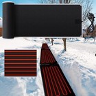 Baquler Heated Snow Melting Mat, Non-Slip Rubber w/ Reflective Strip (20"x60")