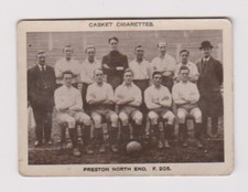 PATTREIOUEX FOOTBALL TEAMS 1922 RP cigarette card - # F. 205 PRESTON NORTH END