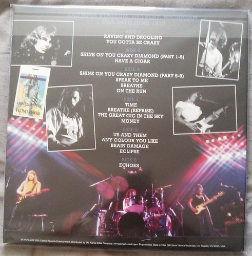 Pink Floyd Limited Triple Coloured Vinyl LP Live At Olympia Stadium 1975 307/400 - Picture 2 of 6