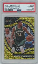 2020 PANINI SELECT GOLD DISCO PRIZM #224 G.ANTETOKOUNMPO 4/10 POP 2 PSA 10