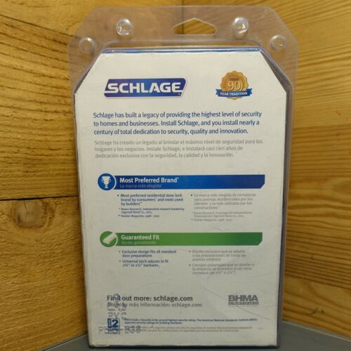 Maniglia per porta Schlage antibloccaggio interno sala e ripostiglio cromata fienile swanky - Foto 4 di 12