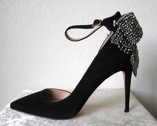INC International Concepts – D'Orsay Pump Heels KAISON Black Suede 8.5M - Picture 4 of 8