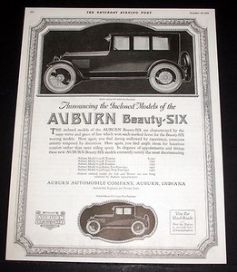 1919 Old Magazine Print Ad Auburn Beauty Six Models Verve And Grace Of Line Ebay