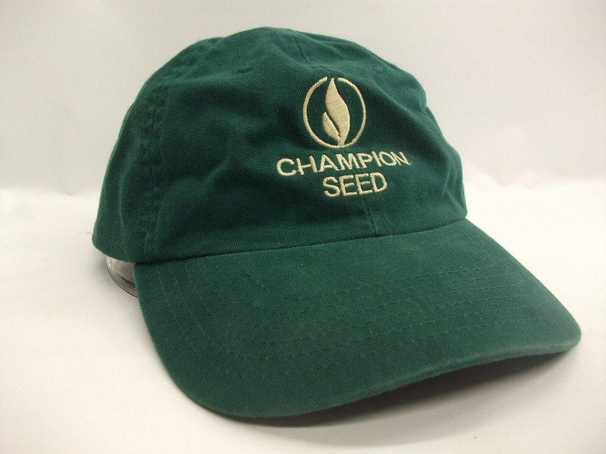 Champion Seed More Yield Hat Green Strapback Baseball Cap