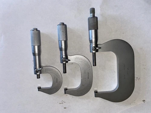 Mitutoyo 0-3" Chrome Micrometer Set