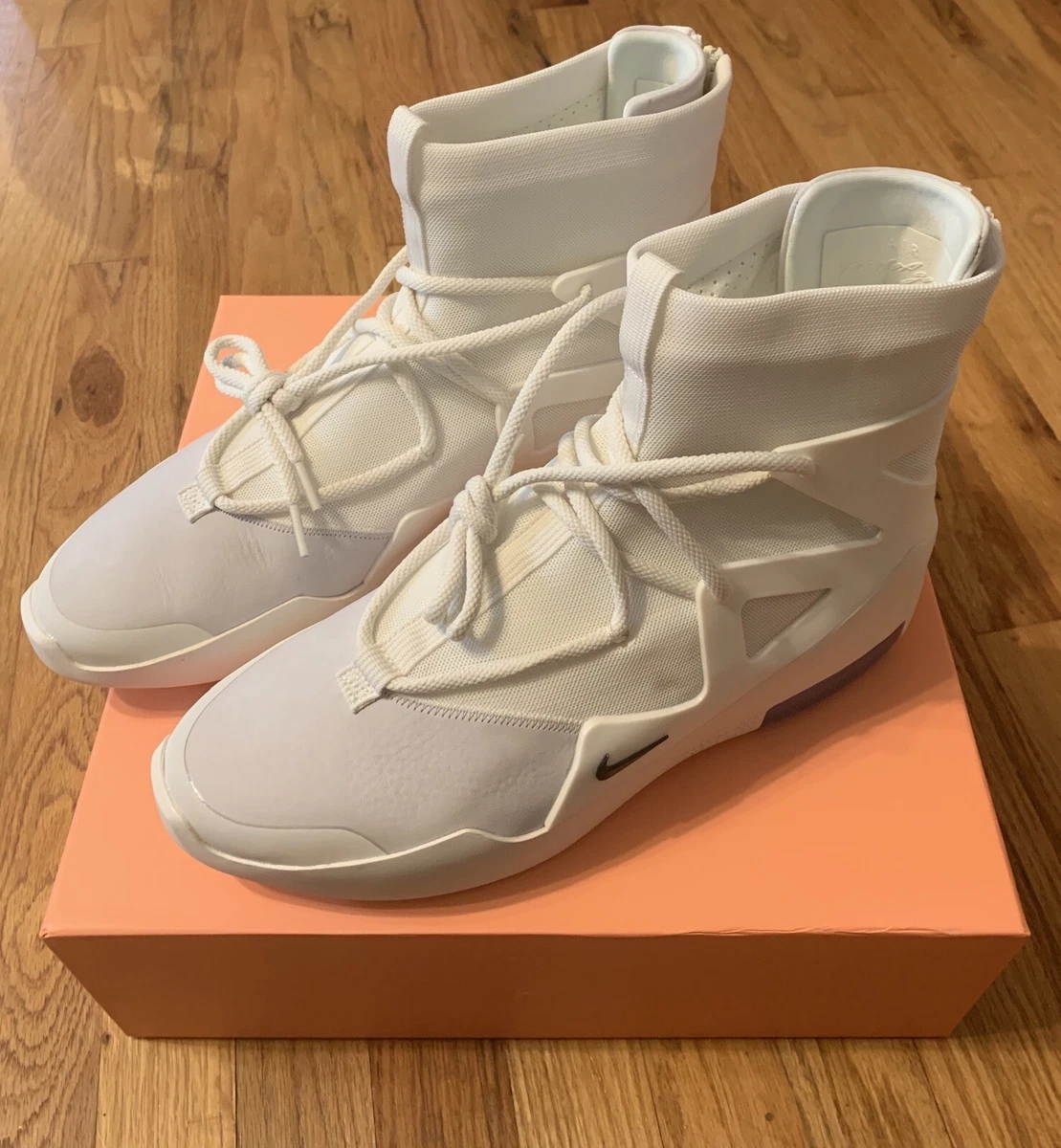 Nike Air Fear of God 1 Sail Black AR4237-100 Size US 11 | eBay