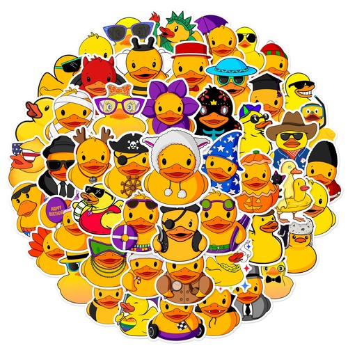 50pcs Little Duck Sticker Phone Case Tablet Guitar Water Cup Notebook Sticker - Picture 2 of 15