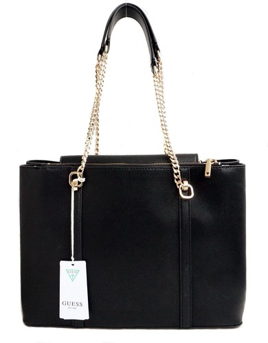 Sac Guess sac à main cabas bandoulière Eco Craig Coal noir neuf - Photo 7 sur 12