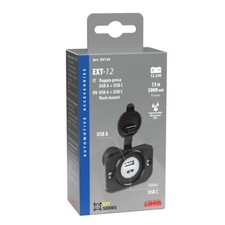 KIT  doppia presa Usb A + Usb C, montaggio ad incasso, 12/24V AUTO/CAMION/MOTO