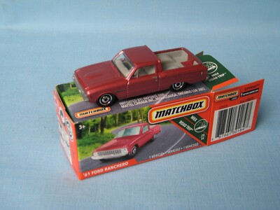 Matchbox 1961 Ford Ranchero Purple Body in USA Picture Box 70mm Spielzeug Modellauto