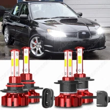 For Subaru Impreza 2006 2007 4PC LED Headlight Bulbs High & Low Beam Combo 6000K