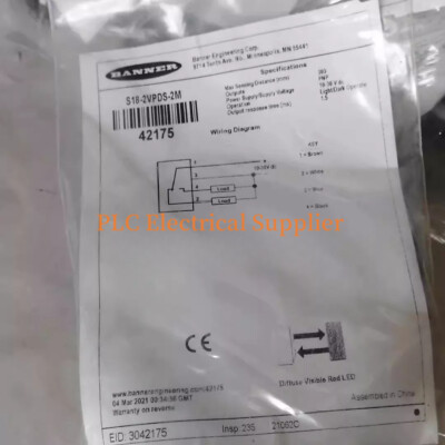 1pcs New BANNER S18-2VPDS-2M Photoelectric Sensor Fast Shipping