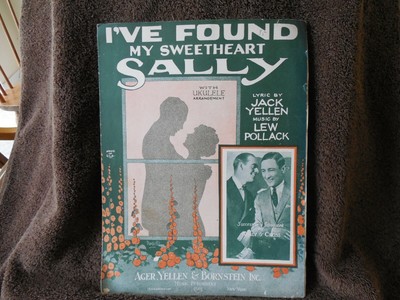 I Found My Sweetheart Sally Sheet Music 1925 Music By Lew Pollack Ebay